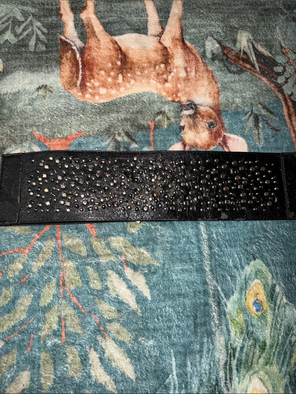 Express Black Studded Wide Belt